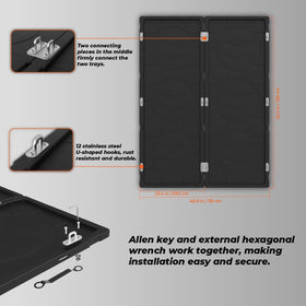 LECARDIO sliding tray pulled out with golf bags showing easy access benefit