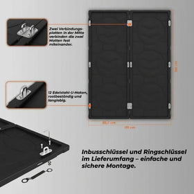 LECARDIO tray surface with water beading showing weather resistance benefit