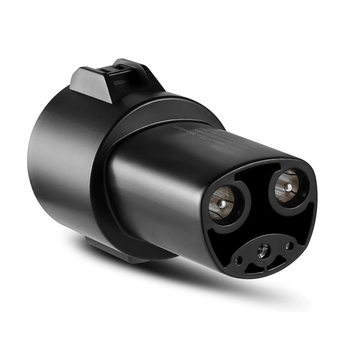 Lectron adapter front view showing plug and durable housing for reliable charging