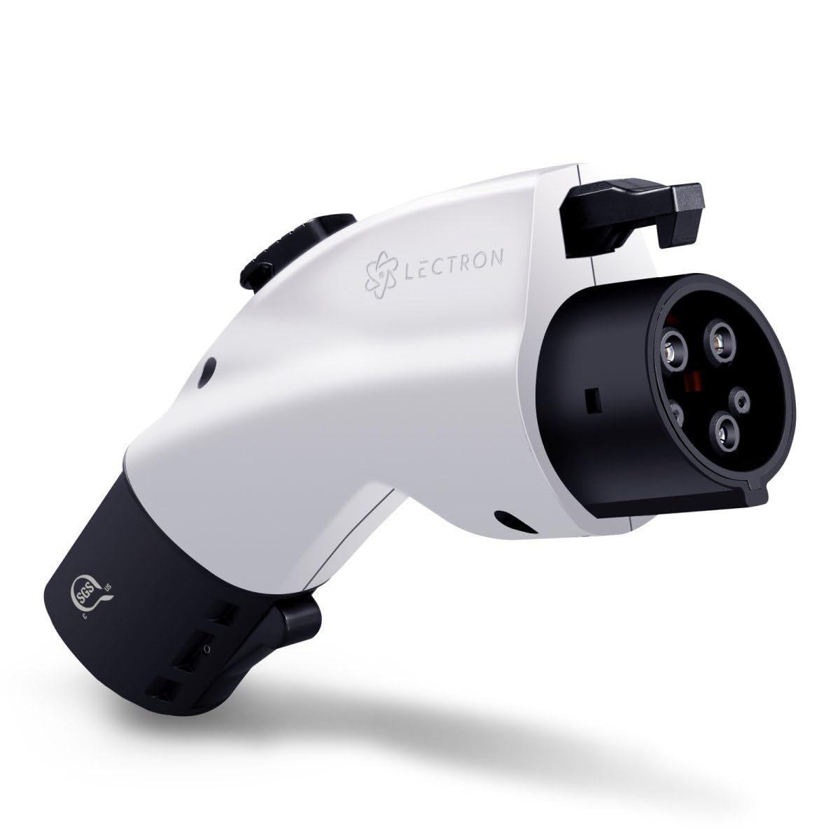 Lectron front view of adapter showing durable housing and easy grip benefit