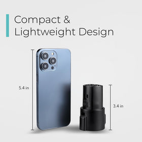 Lectron adapter held in hand for scale showing compact size and easy storage
