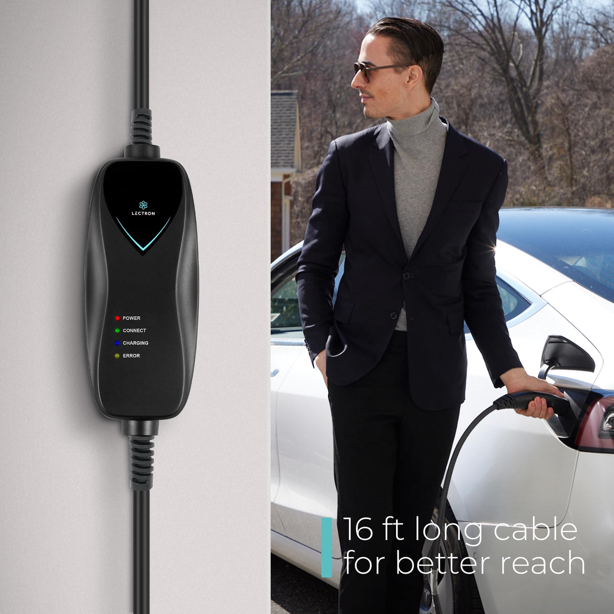 Lectron app connectivity screen showing remote control and monitoring benefit