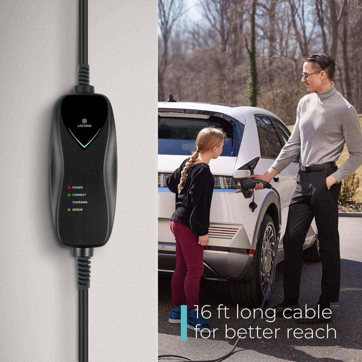 Lectron app screen showing charging status and remote control convenience