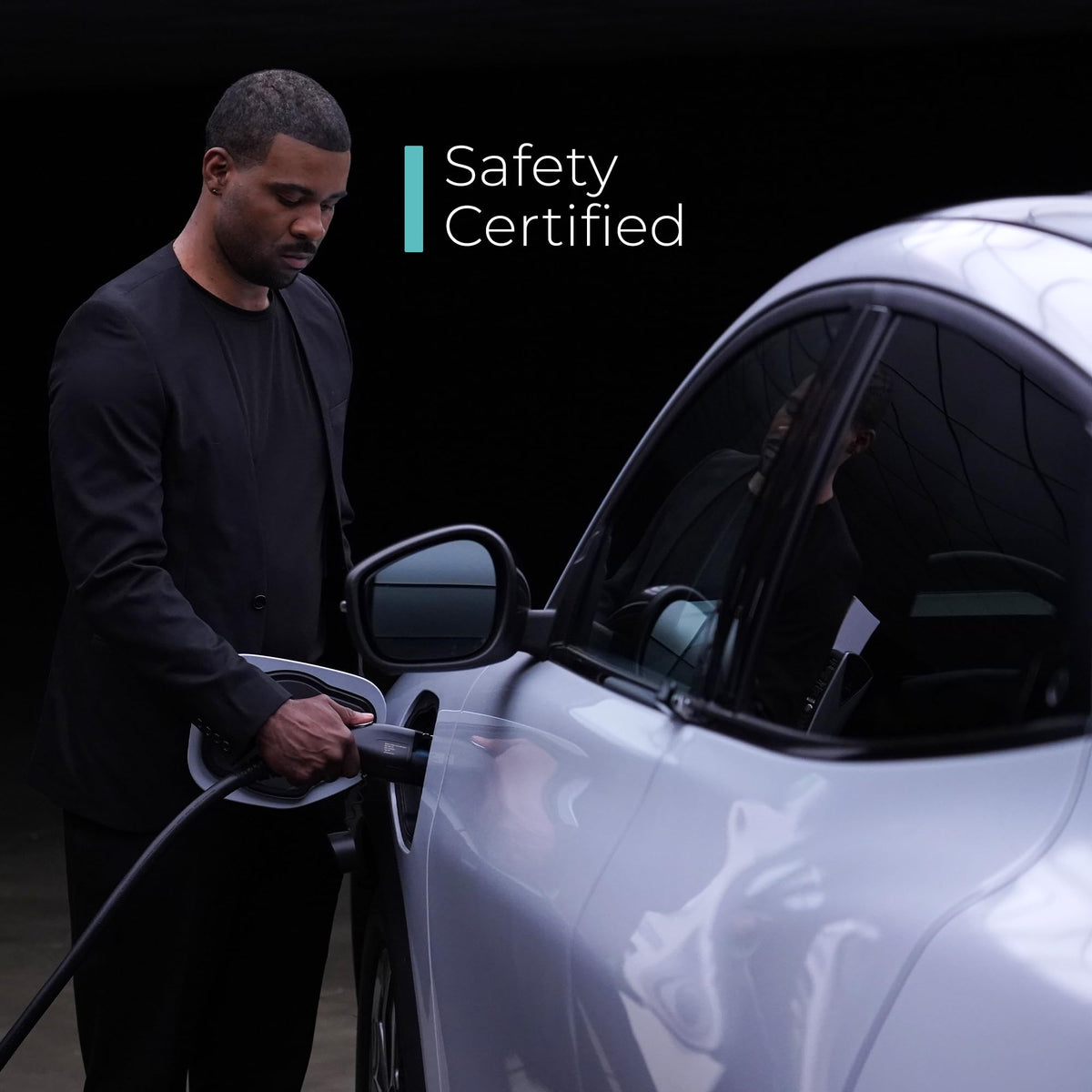 Lectron charger packed in a car trunk showing travel-friendly portability
