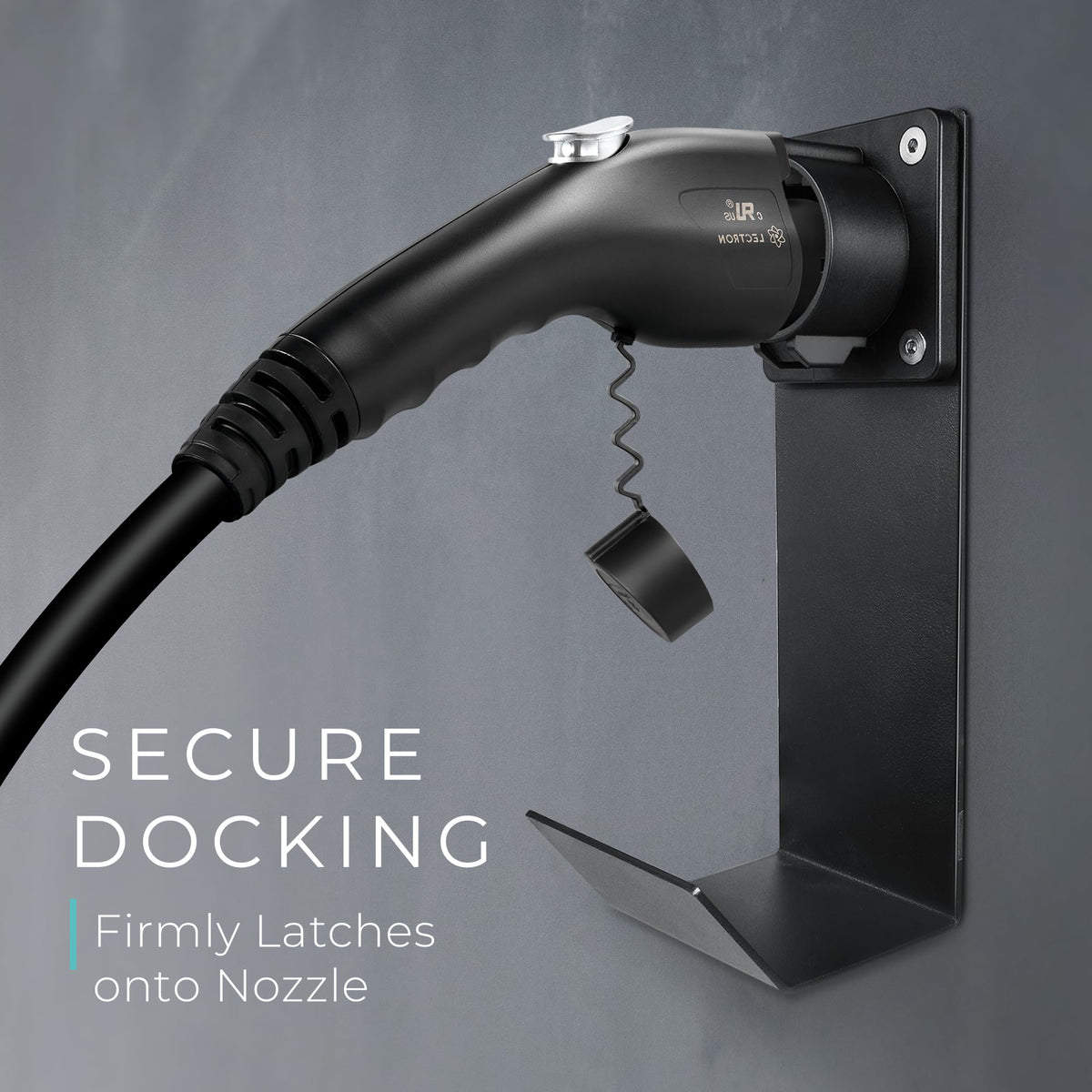 Lectron holster close-up latch demonstrating secure hold and impact protection