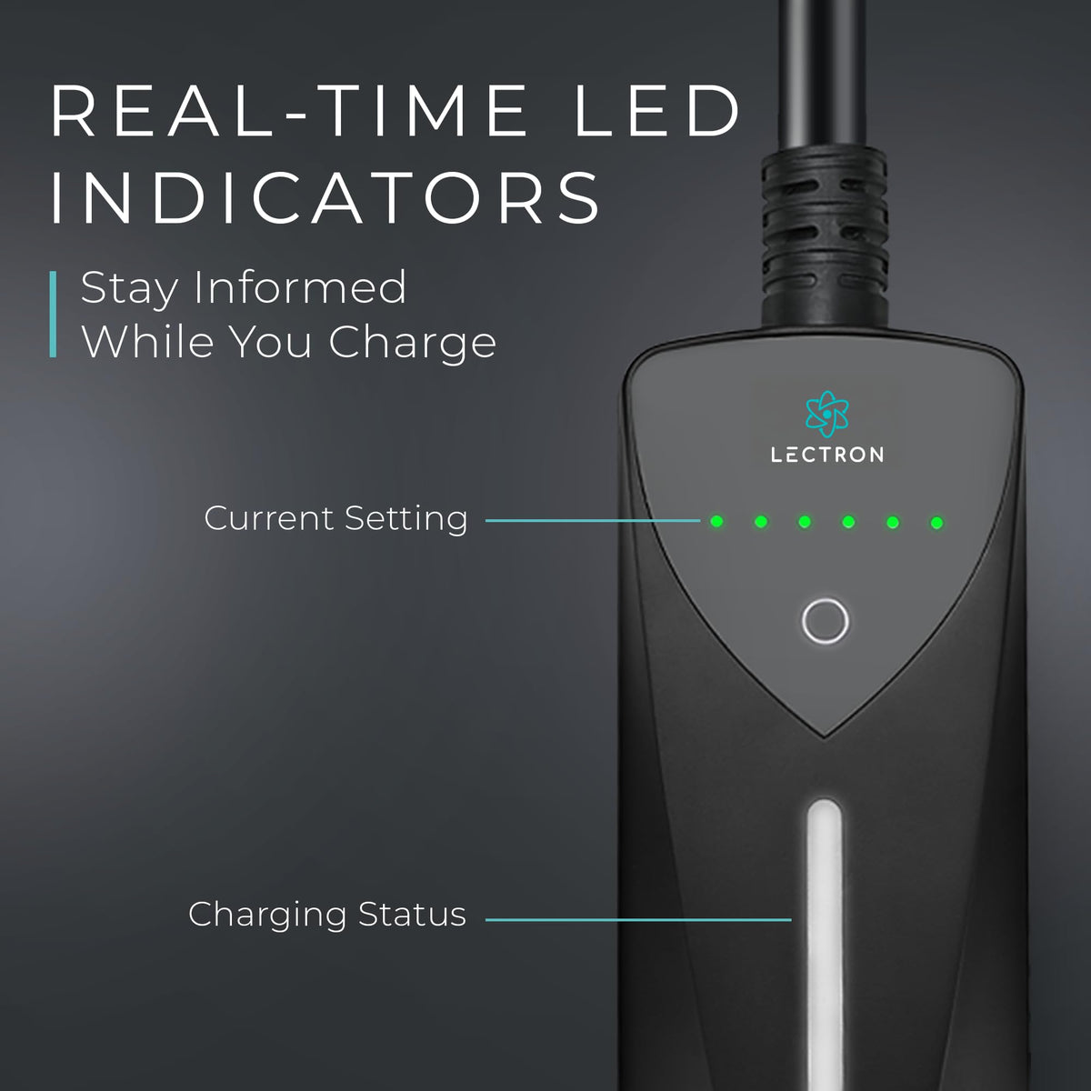Lectron charging a Tesla in a home garage showing convenient everyday use