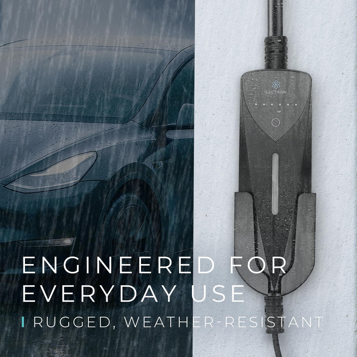 Lectron charging at a roadside stop showing travel-ready flexibility and safety