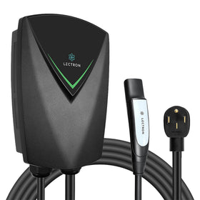 Lectron NEXUS front view showing compact charger and branding for reliable home charging