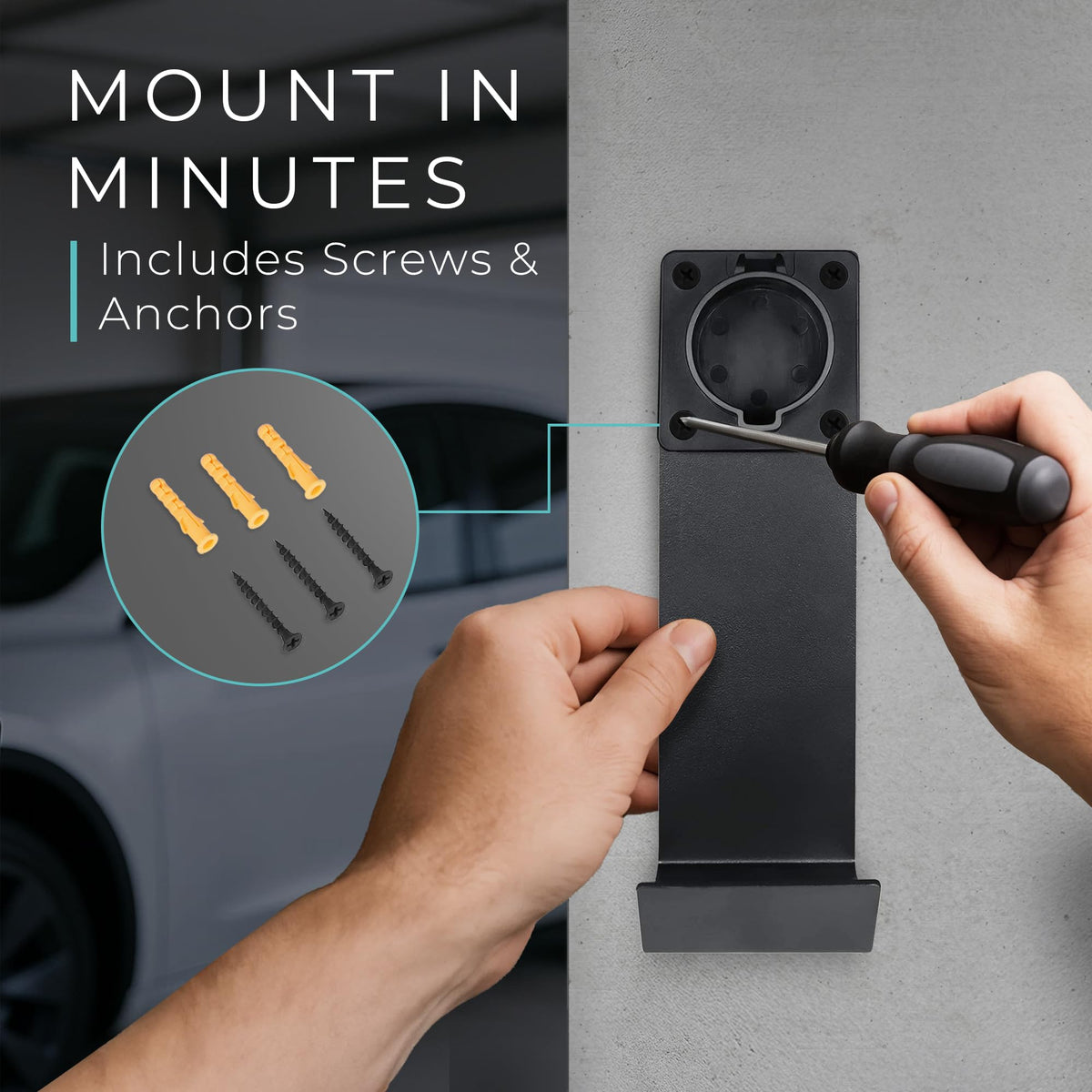Lectron nozzle in holster detail protecting connector from drops and wear