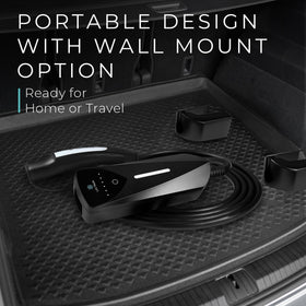 Lectron next to a hand for size comparison showing compact portable convenience