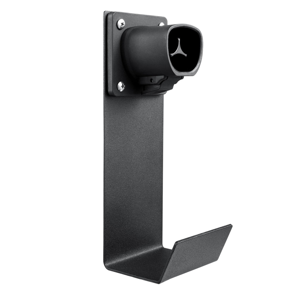Lectron front view of dock shows secure nozzle storage and tidy charger area