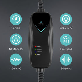 Lectron casing close-up showing IP65 weather resistance for outdoor use