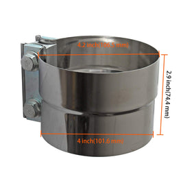 LEDAUT close-up of lap-joint band and block, precise seal for exhaust