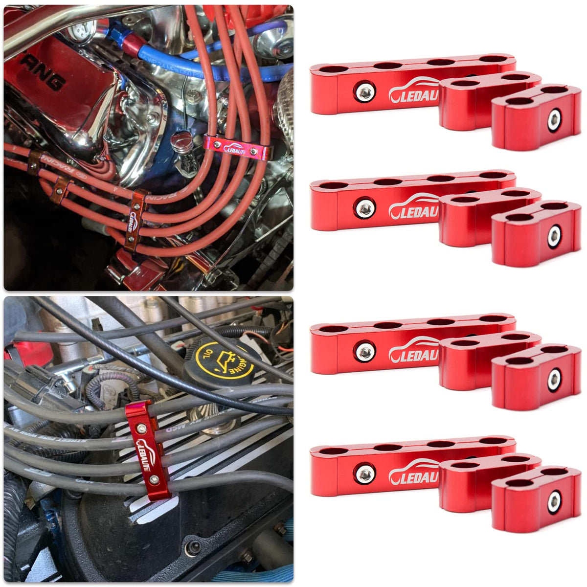 LEDAUT tidy engine bay lifestyle shot improving wire organization and look