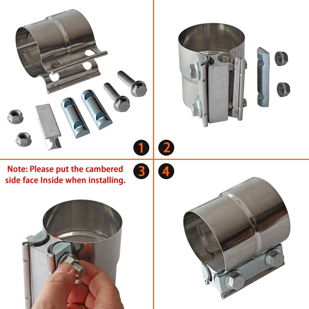 LEDAUT four clamps laid out to show pack contents and quick-access convenience