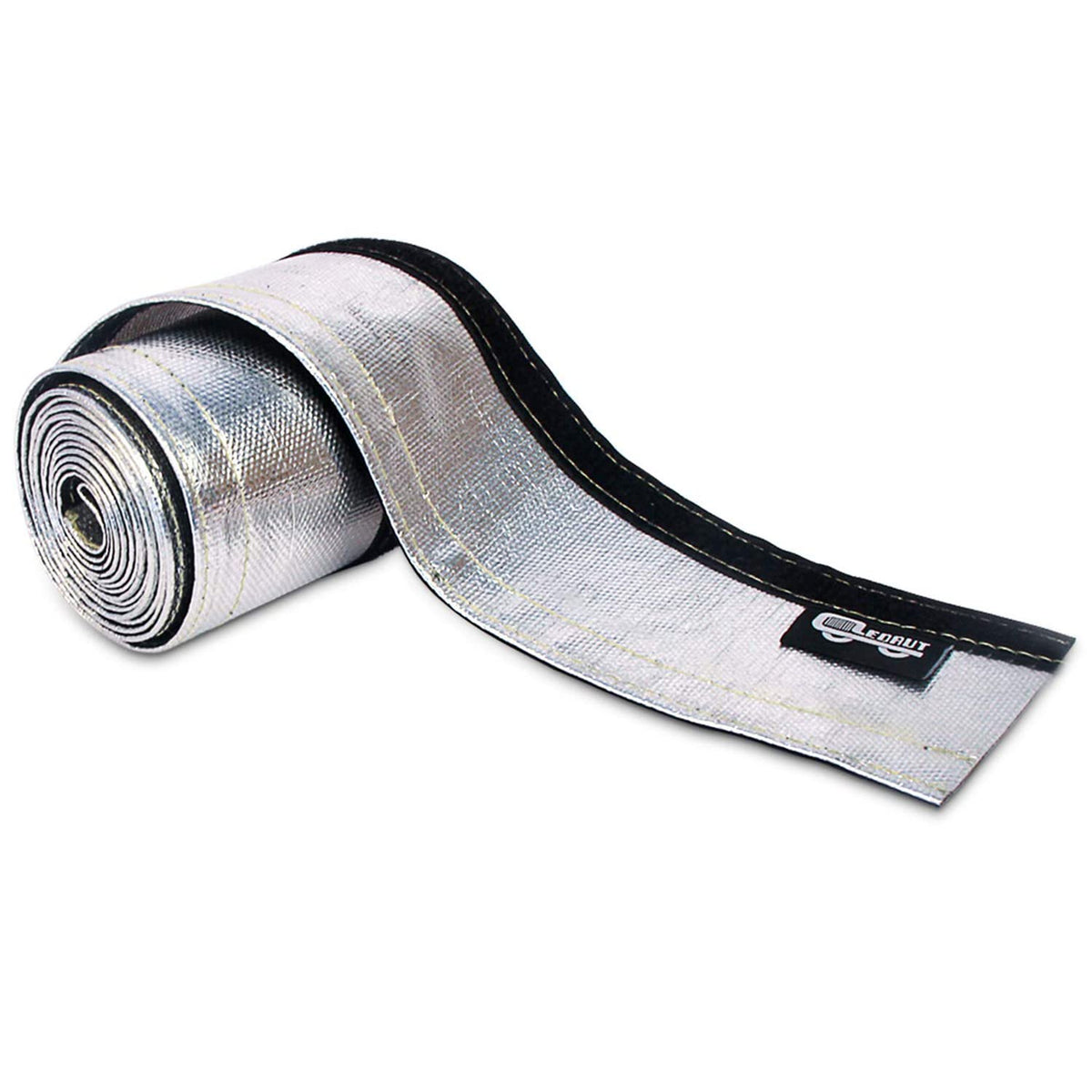 LEDAUT front view of aluminized heat shroud sleeve showing length and closure benefit
