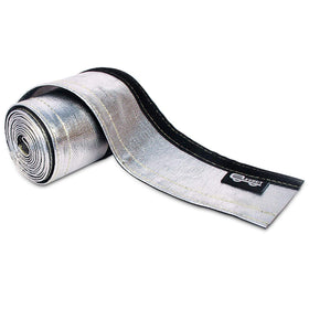 LEDAUT front view of aluminized heat shroud sleeve showing length and closure benefit