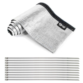 LEDAUT front packaging showing aluminized heat sleeve and included ties for easy protection