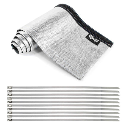 LEDAUT front packaging showing aluminized heat sleeve and included ties for easy protection