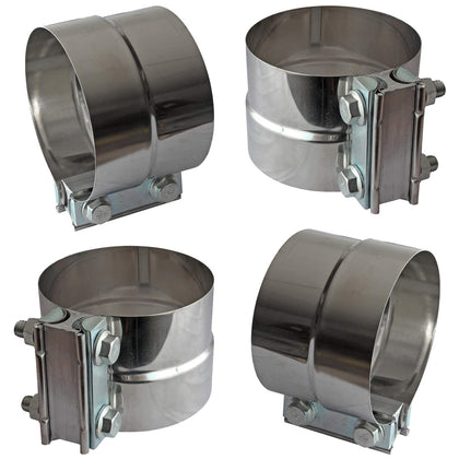 LEDAUT front view clamp showing full 4" lap joint and secure fit advantage