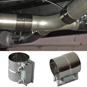 LEDAUT clamp beside ruler and pipe showing accurate 2.5 inch sizing benefit