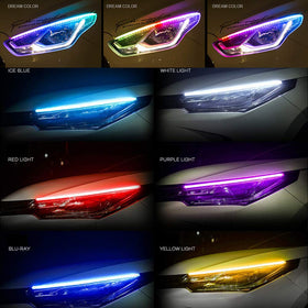 LEDCARE nighttime car front view showing enhanced visibility and striking look