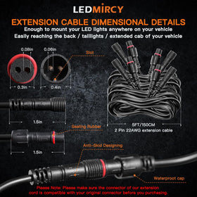 LEDMIRCY connector close-up highlighting IP68 rubber seal for moisture protection