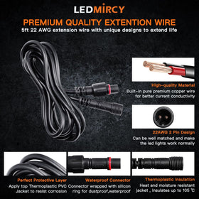 LEDMIRCY cable installed in a wheel well demonstrating secure under-vehicle lighting placement