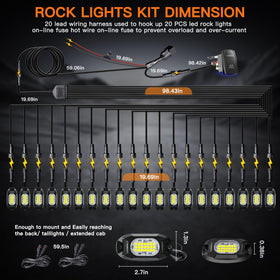 LEDMIRCY mounting screws and extension cords organized for easy flexible placement
