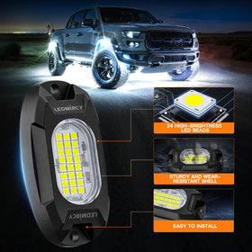 LEDMIRCY wiring harness and rocker switch display for straightforward plug-and-play installation