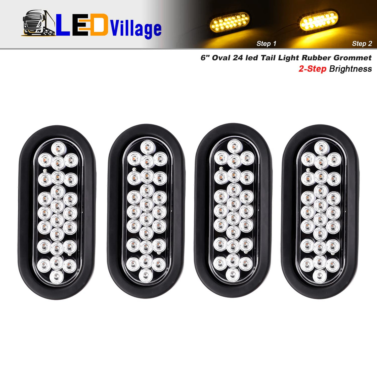 Ledvillage close-up of clear lens and LEDs showing durable construction