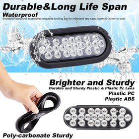 Ledvillage illuminated on trailer fender showing improved visibility