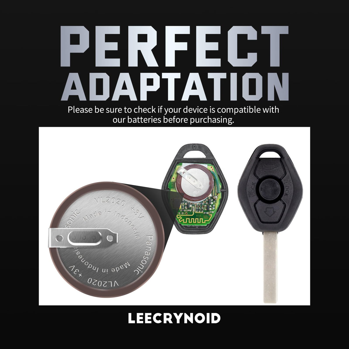 LeeCrynoid retail pack with two VL2020 cells conveying ready spares benefit
