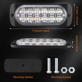 Leelosp strobe lights mounted on vehicle grille demonstrating improved roadside visibility and warning function