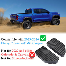 LEERLY installed covers on Chevy Colorado bed rail demonstrating protection