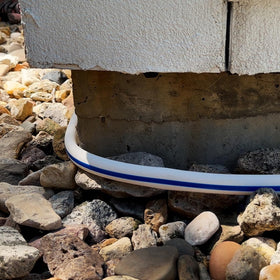 Legacy SmartFlex connected to an RV spigot demonstrating potable water supply convenience