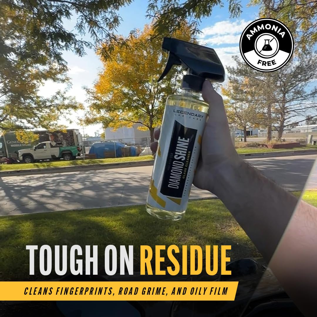 Legendary Car Care close-up of liquid clarity highlighting streak-free formula benefit