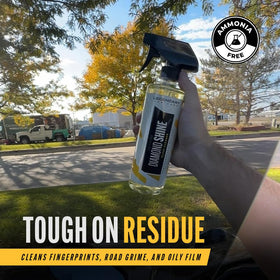 Legendary Car Care close-up of liquid clarity highlighting streak-free formula benefit