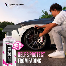 Legendary Car Care close-up of plastic texture revealing improved color