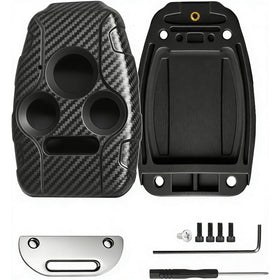 LEHDE front view showing clean carbon fiber pattern and button layout benefit