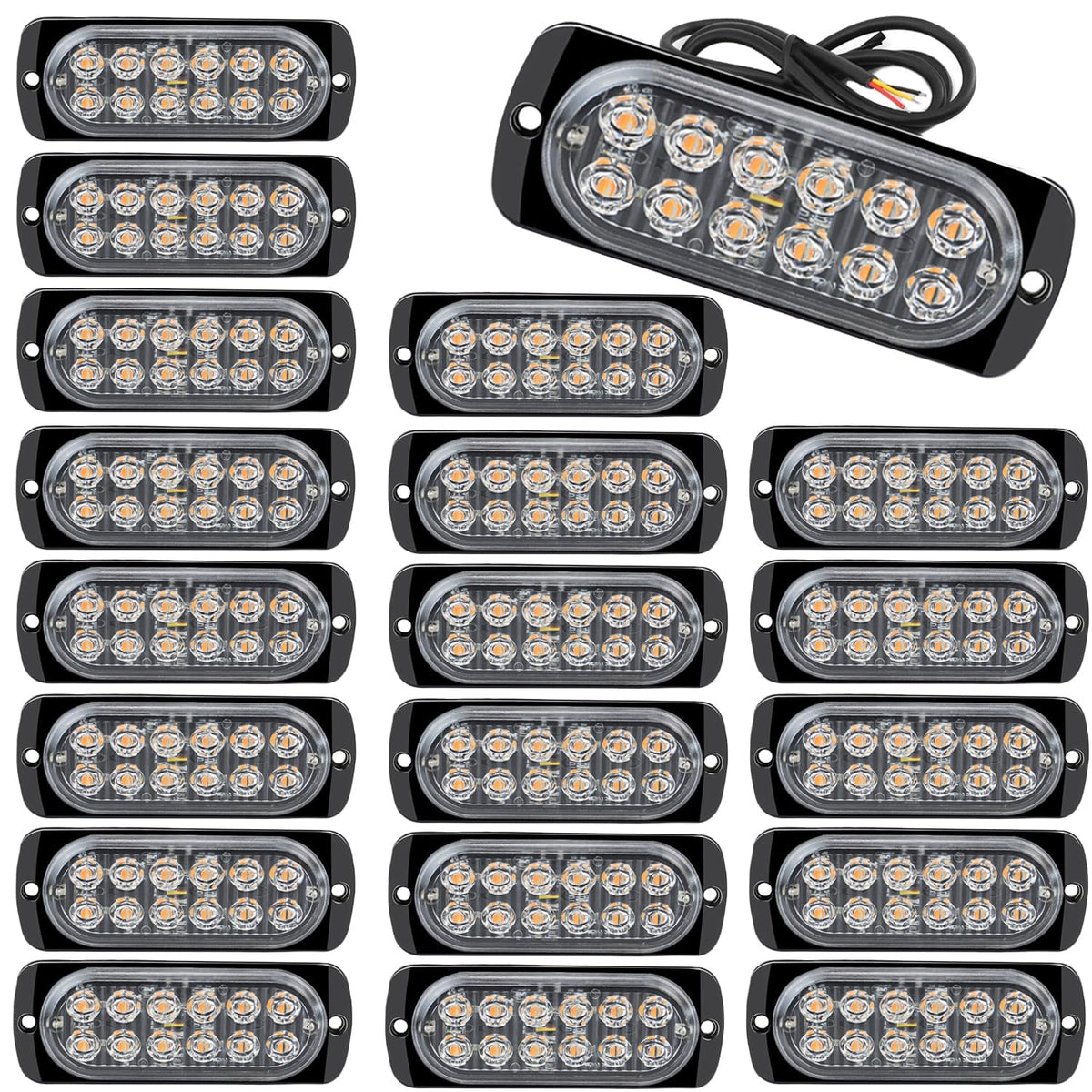 Leiboow front packaging showing 20-piece strobe kit and benefits