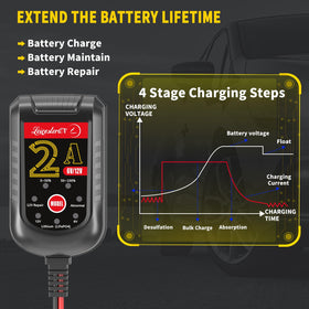 LEICESTERCN alligator clips attached to battery for quick hookup convenience
