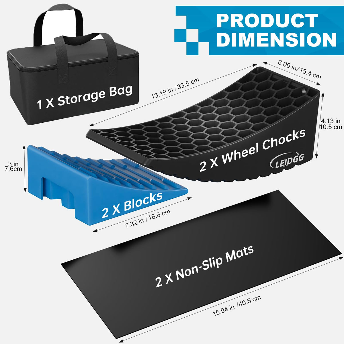 LEIDGG non-slip mat texture providing ground traction and stability