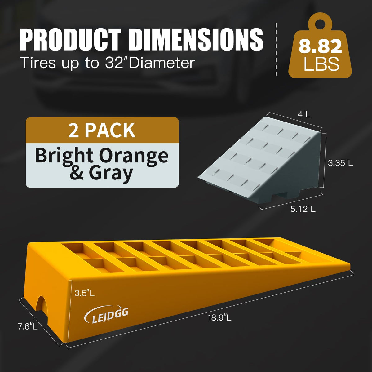 LEIDGG side profile highlighting step positions for precise height