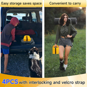 LEIDGG stacked pads with Velcro straps for tidy storage convenience