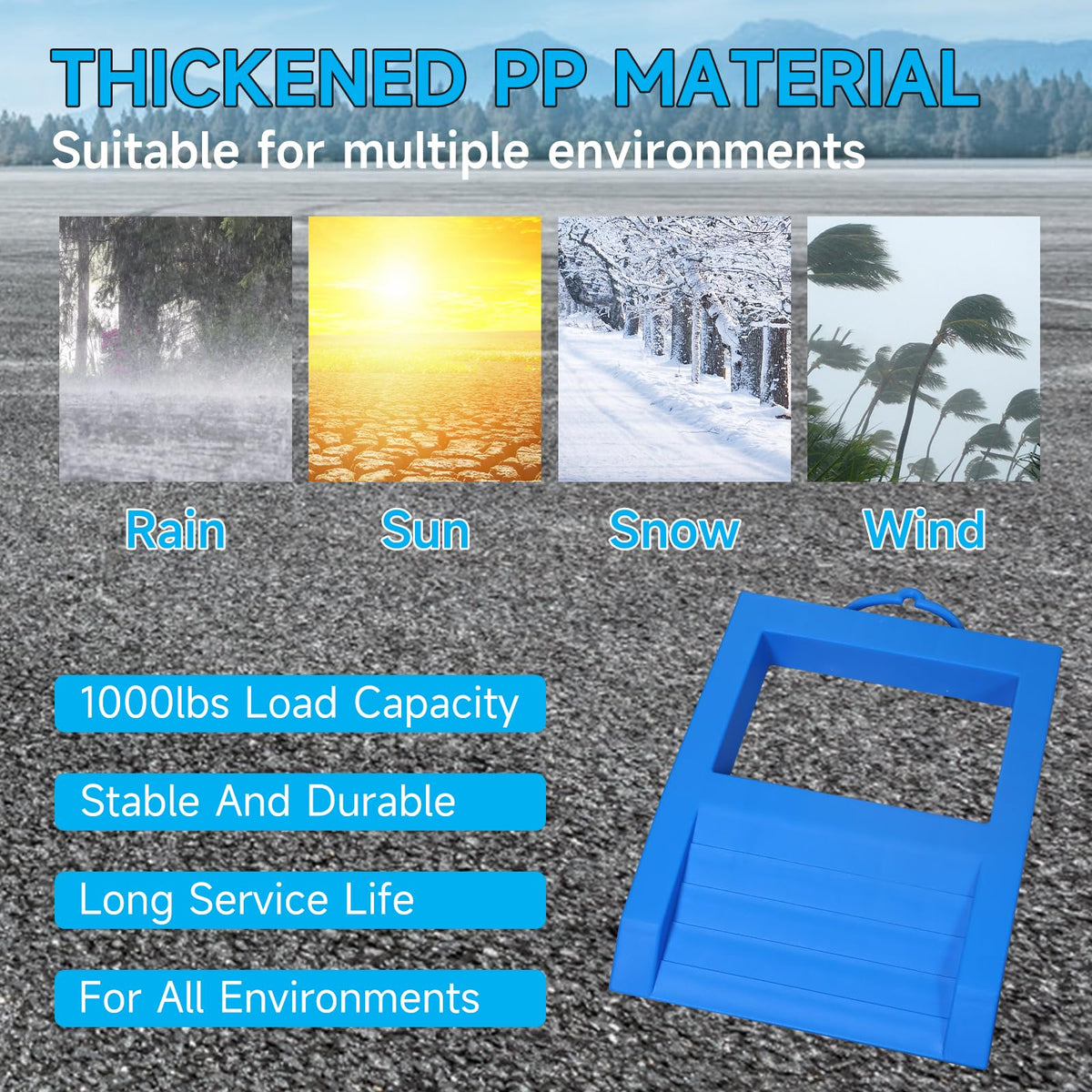 LEIDGG material test setup illustrating weather resistance and durability