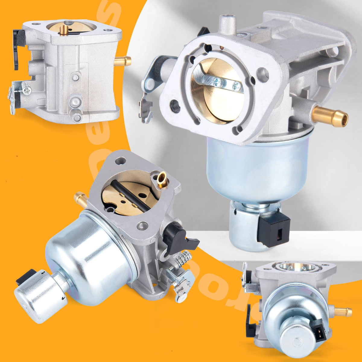 LEIMO KPARTS carburetor installed on a Kawasaki engine demonstrating direct-fit compatibility
