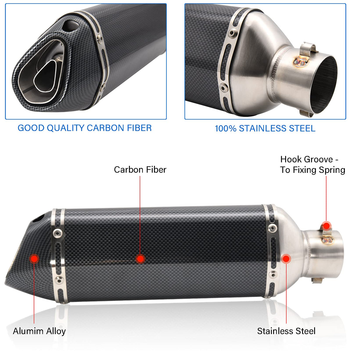 LEIMO KPARTS DB killer removed to show option for louder sportier sound benefit