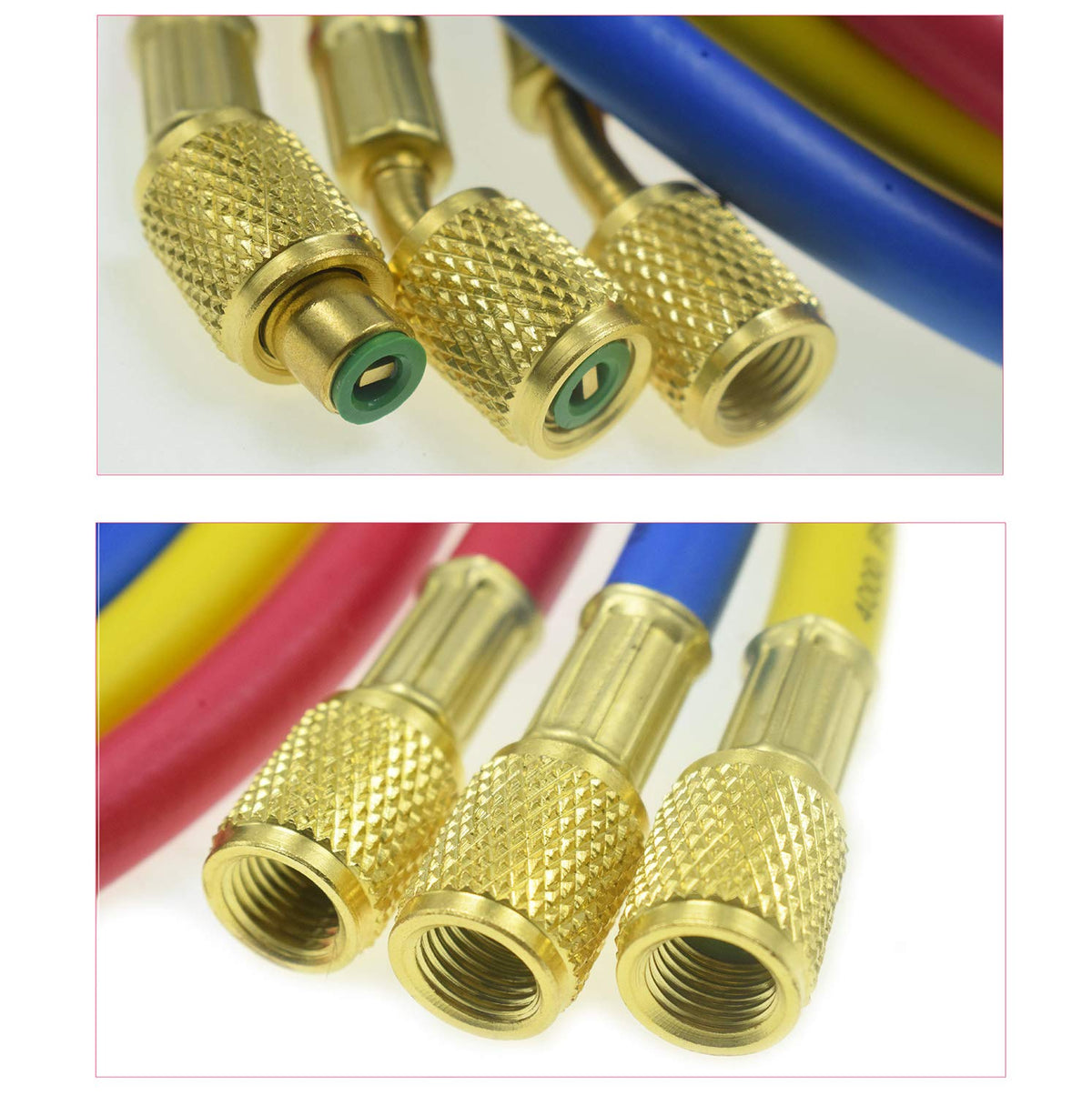 LEIMO KPARTS R410A adapter detail ensuring correct fit and safe refrigerant connection