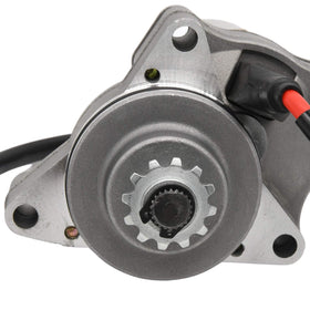 LEIMO KPARTS starter mounting holes detail showing 3-bolt pattern for easy fit